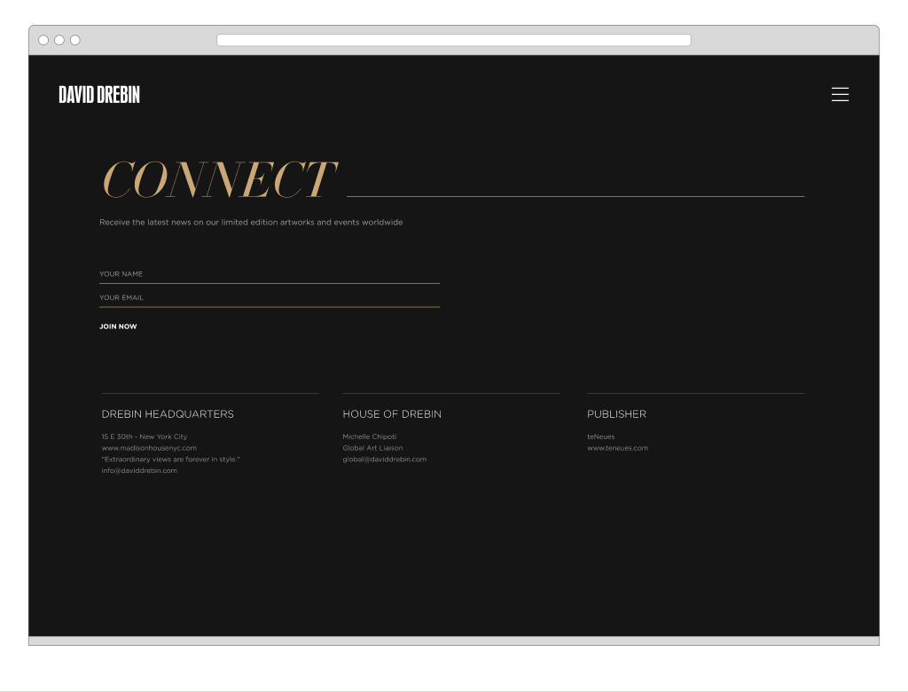 Connect footer