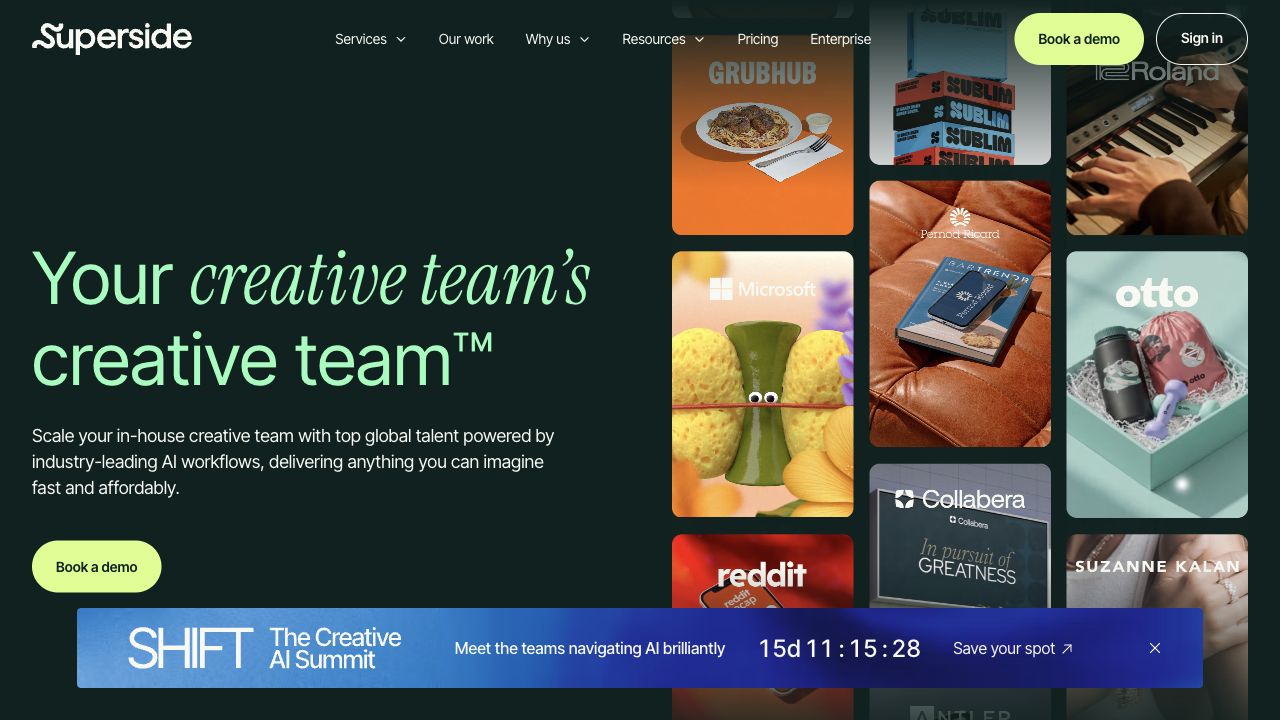 Superside homepage