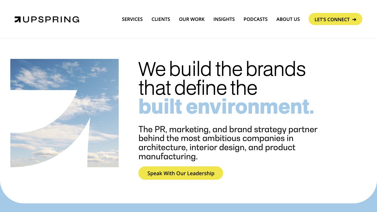 UpSpring homepage