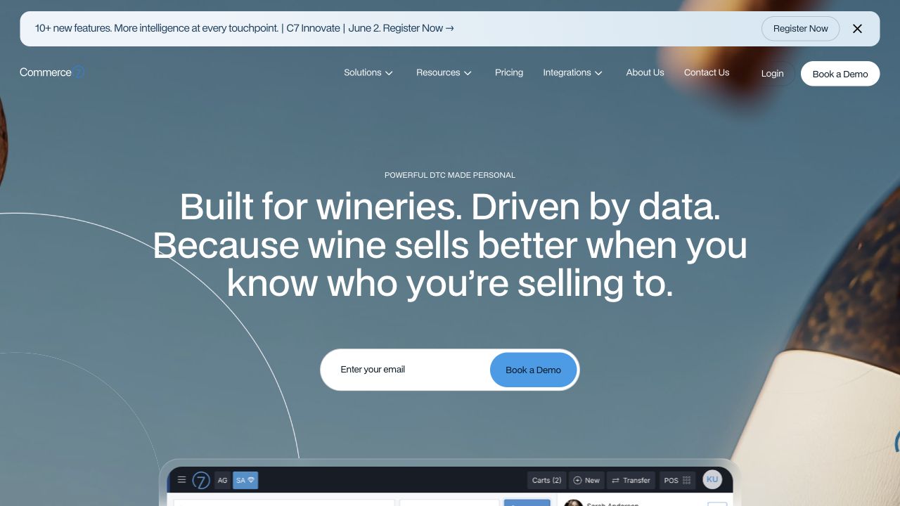 Commerce7 homepage